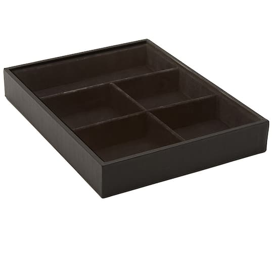 5 Compartment Velvet Storage Tray by Bead Landing&#x2122;